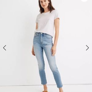 MADEWELL 10” high-rise skinny crop jeans